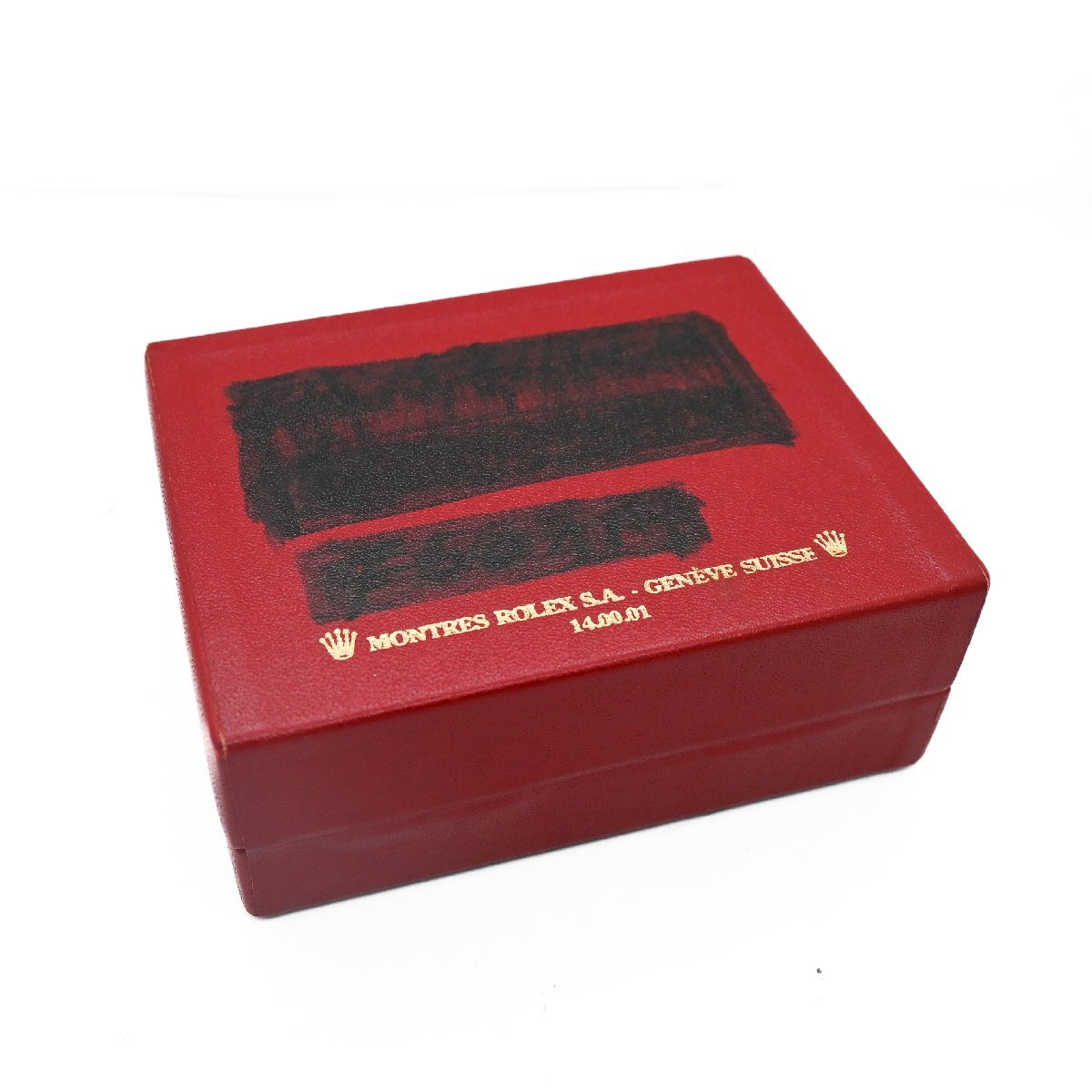 1円 ROLEX CASE ロレックスケース 時計用 空箱 S BOX 内箱 14.00.01 赤 レッド 付属品 ウォッチケース ヴィンテージ 272520240409_画像3