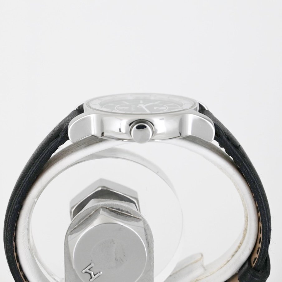 1円 稼働 BVLGARI ブルガリ QZ デイト ソロテンポ ST29S 黒 シルバー文字盤 SS レディース 腕時計 クオーツ ウォッチ 美品 100220231212の画像4