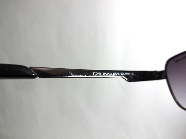 X4D029■本物■ ポリス POLICE STORM チタン ガンメタリック スポーツ サングラス メガネ 眼鏡 メガネフレームの画像5