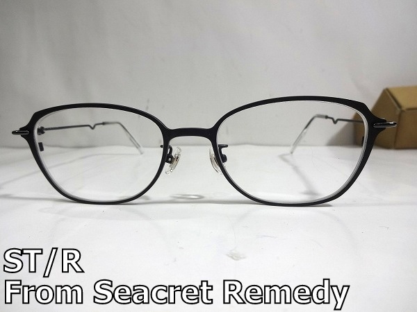 X4D082■本物■ ステア ST/R From Seacret Remedy 定価41800円 日本製 ハンドメイド アレルギーフリー グレー PC メガネ 眼鏡 ケース付きの画像1