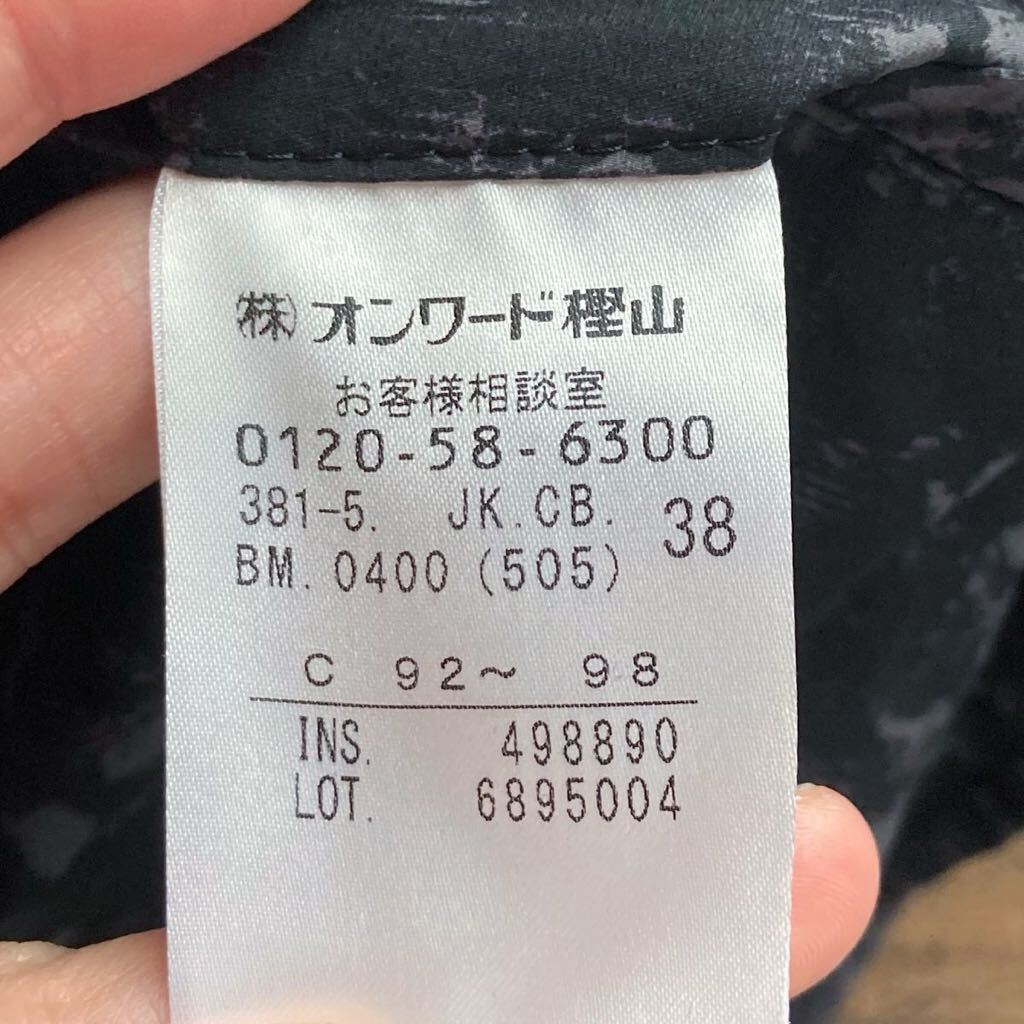 CK calvin klein カルバンクライン ナイロン シャカシャカ素材 総柄 プリント シャツ テーラードジャケット size.38 (M) グレー 20/ss_画像8