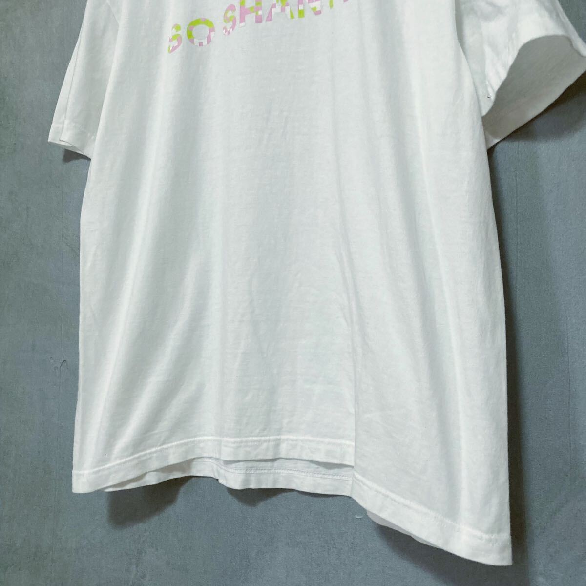 希少 NO COFFEE × SHANTii × plantica ノーコーヒー × シャンティ センター ロゴ Tシャツ 半袖 カットソー size.XL ホワイト_画像4