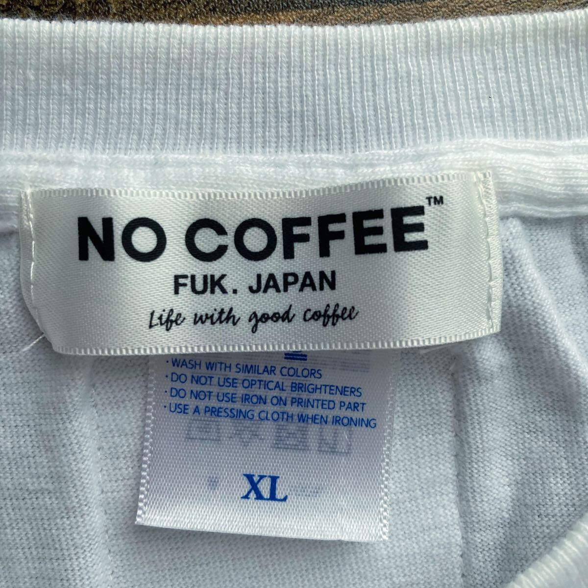 希少 NO COFFEE × SHANTii × plantica ノーコーヒー × シャンティ センター ロゴ Tシャツ 半袖 カットソー size.XL ホワイト_画像7