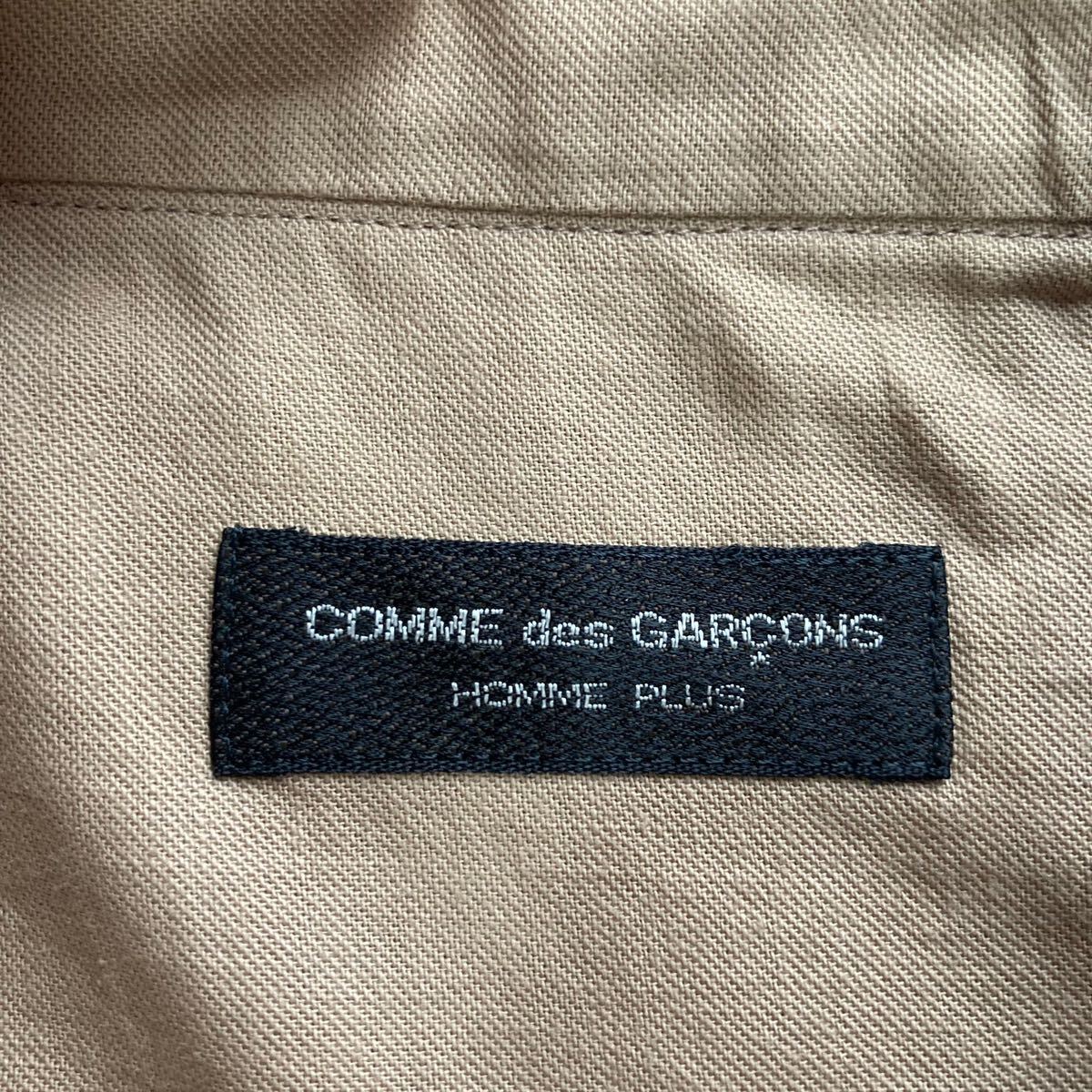 90's COMME des GARCONS HOMME PLUS コムデギャルソンオムプリュス AD1992 コットン 春夏薄地 レギュラーカラー シャツ size.なし ベージュ_画像6