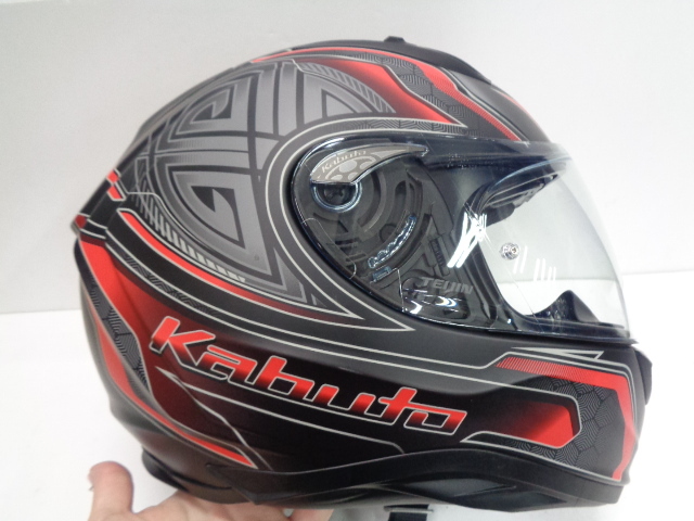 Mサイズ★OGK Kabuto カブト KAMUI3 CIRCLE サークル フルフェイスヘルメット フラットブラックレッド ★2020年製造_画像5