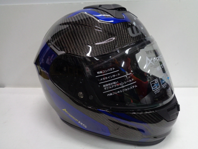 アウトレット■WINS A-FORCE RS FLASH カーボン×アルマイトブルー XLサイズ 2021年製造■フルフェイスヘルメットの画像2