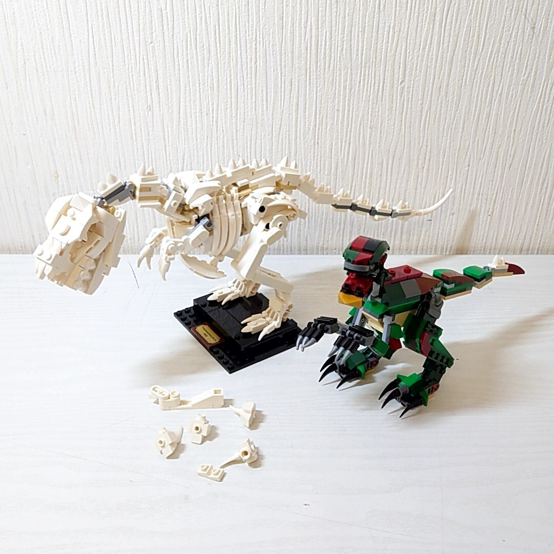オ312【60】1円～ LEGO レゴ アイデア 21320 恐竜の化石 ティラノサウルスレックス / クリエイター 31058 ダイナソー まとめセットの画像1