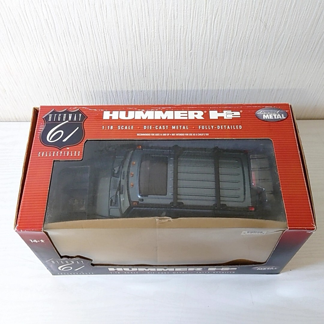 ケ28【100】1円～ Highway61 1/18 ダイキャスト ミニカー ハマー Hummer H2 2006の画像1