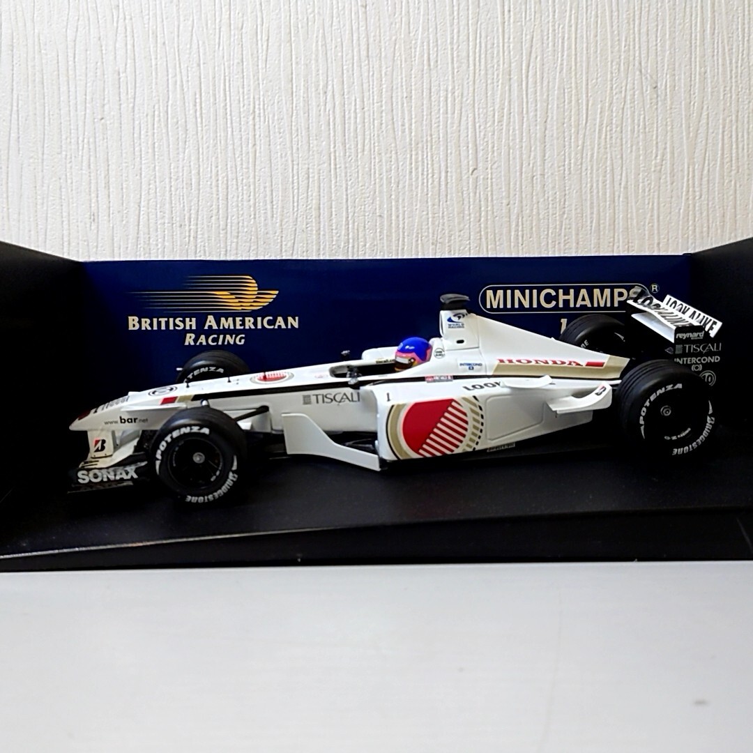 ケ20【80】1円～ ミニチャンプス MINICHAMPS 1/18 ミニカー BAR HONDA 03 J.ヴィルヌーヴ F1カーの画像4