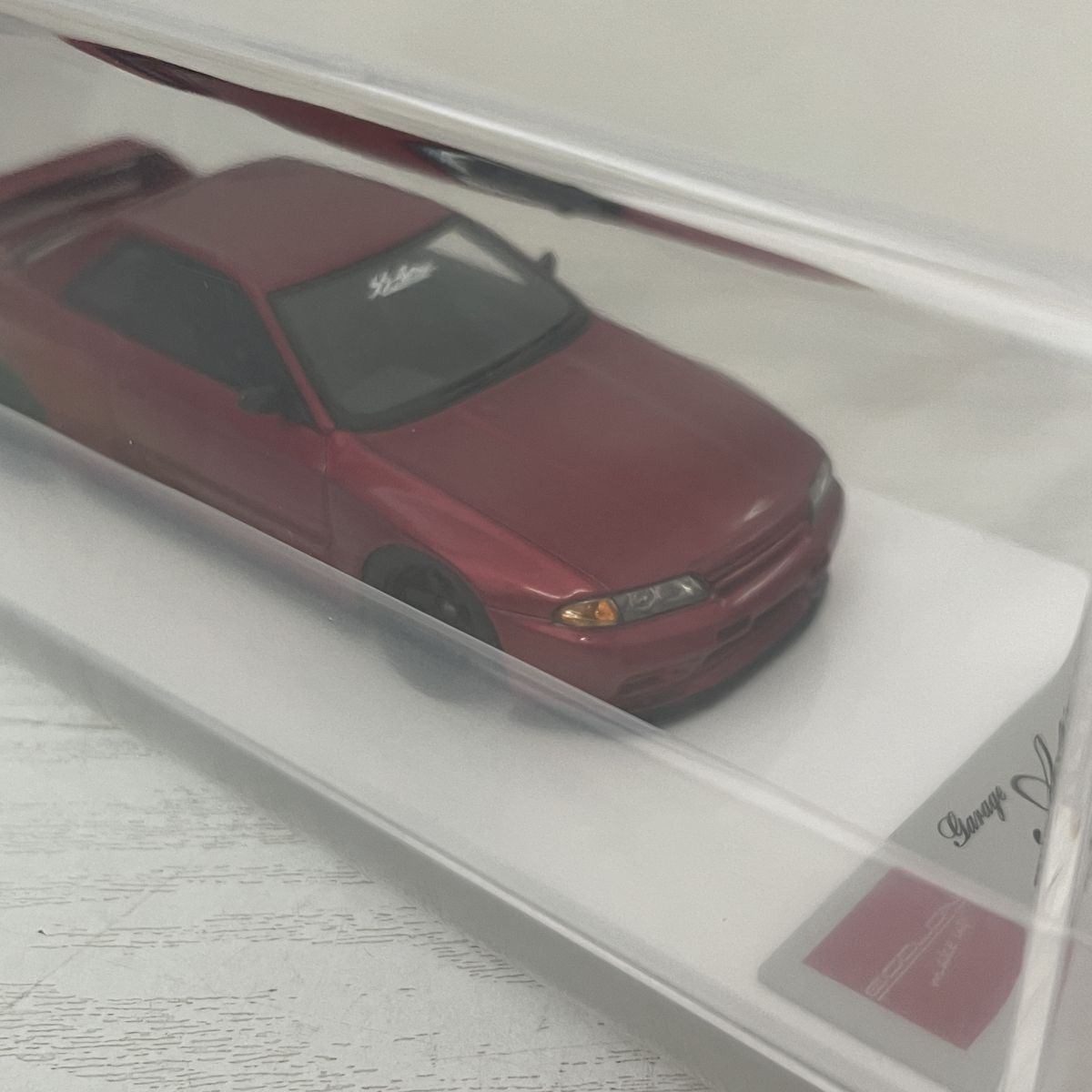 レク8【60】1円～ メイクアップ アイドロン 1/43 Garage Active Skyline GT-R Wide body (RC-VI Wheel) キャンディレッドの画像6