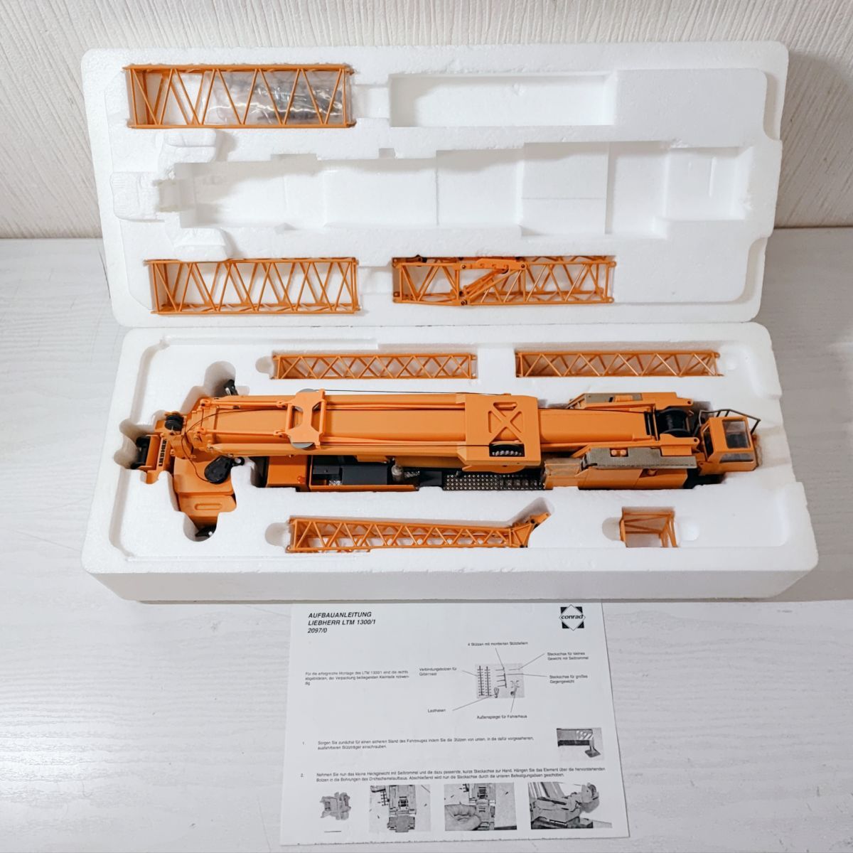 タ30【80】1円～ LIEBHERR リープヘル モバイルクレーン mobile Crane LTM-1300-1 1/50スケール ミニカー 重機 模型