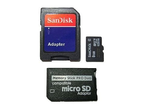 Sandisk MicroSD+SD+Stick Produo8GB Set/PSP