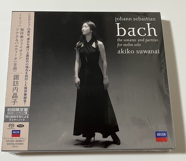 ●[初回限定盤]J.S.バッハ 無伴奏ヴァイオリン・ソナタとパルティータ：諏訪内晶子(2SACD)の画像1