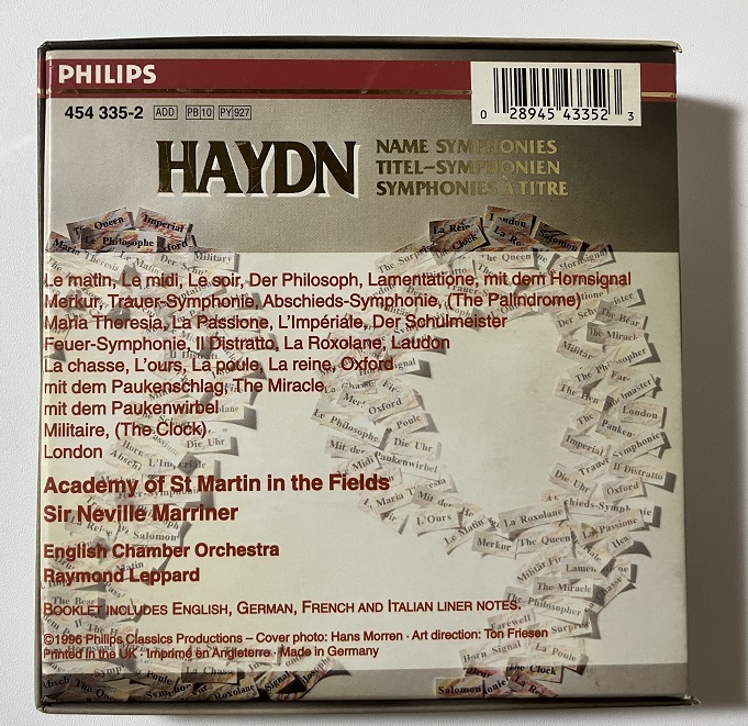 ●[状態悪いです]ハイドン 29の表題付き交響曲集：アカデミー室内管／ネヴィル・マリナー(指揮)(10CD)の画像2