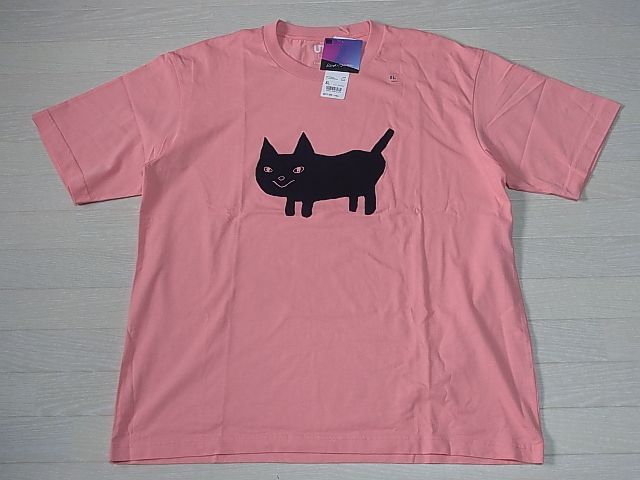 未使用　米津玄師 ユニクロ UT　SIZE:XL 色：ピンク ねこちゃん 半袖 Tシャツ_画像1
