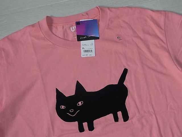未使用　米津玄師 ユニクロ UT　SIZE:XL 色：ピンク ねこちゃん 半袖 Tシャツ_画像2