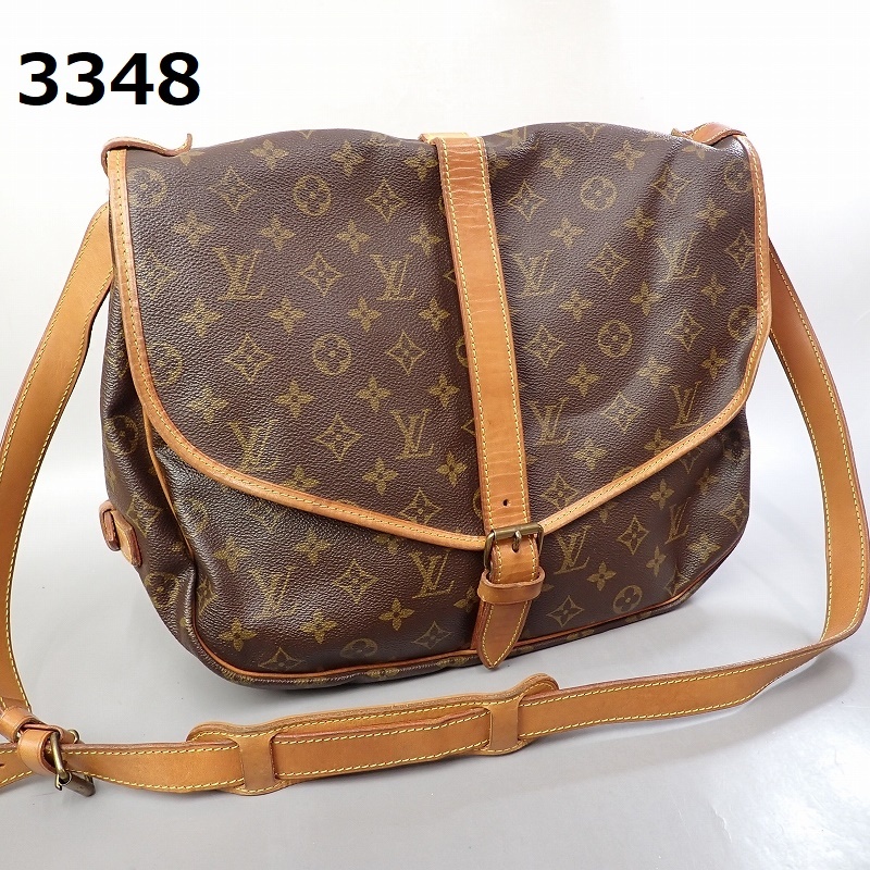 BR-3348◆Louis Vuitton　ショルダーバッグ　ソミュール　35　ヴィンテージ　モノグラム　20240404_画像1