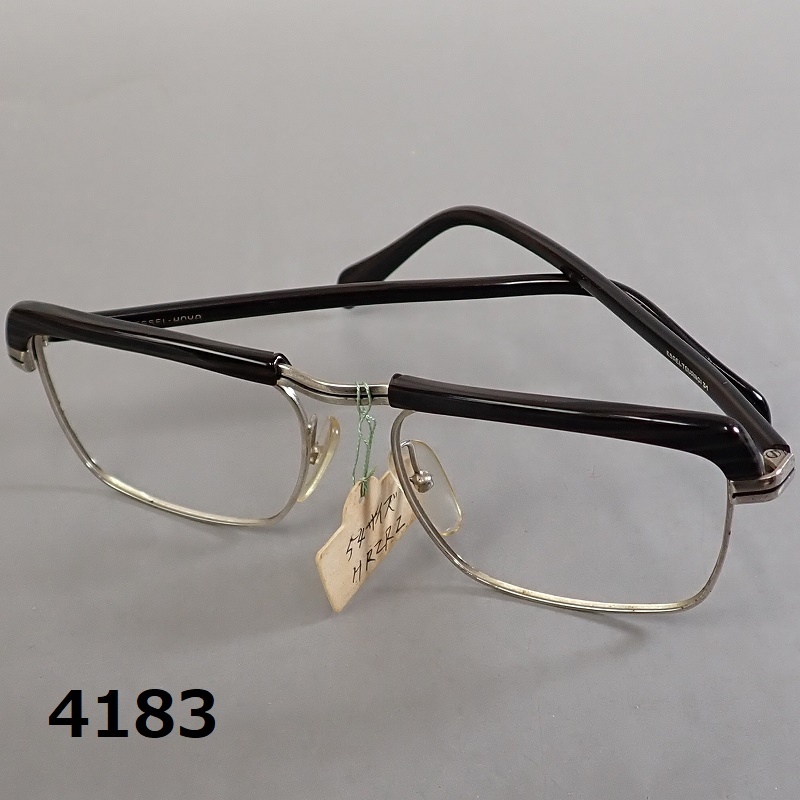 AC-4183*[ clock shop adjustment goods ] Vintage glasses frame HOYA ESSEL