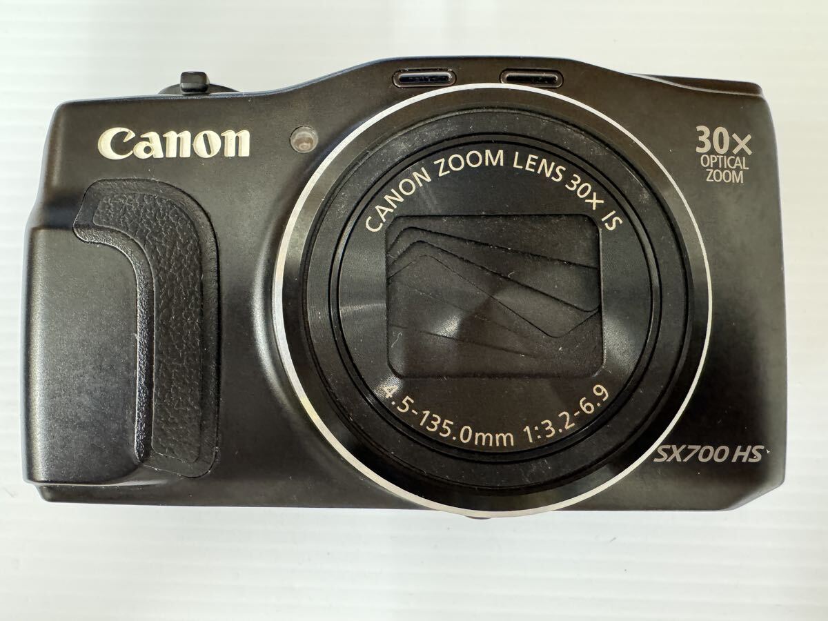 【44401.0427M】Canon PowerShot SX700HS ブラック デジカメ 動作未確認 中古品_画像2