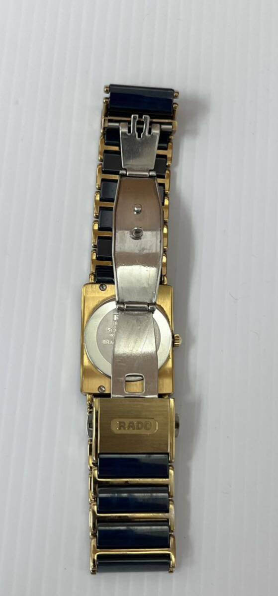 【44002.0424F】現状未稼働・テスター反応あり！！RADO ラドー クオーツ メンズ 腕時計 ダイヤスター DIASTAR 160.0281.3N セラミック の画像6