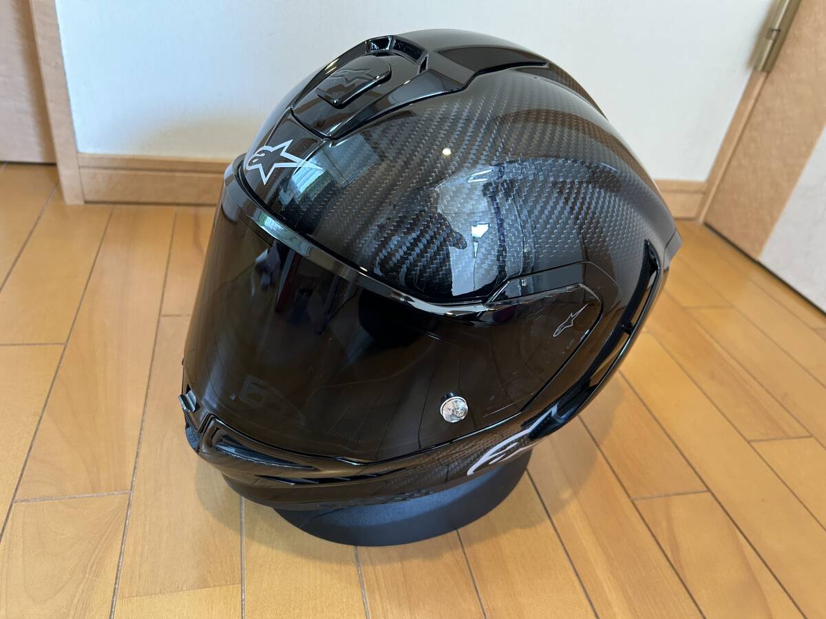 アルパインスターズ スーパーテック R10 ソリッド ヘルメット グロスブラック  Mサイズ 美品の画像5