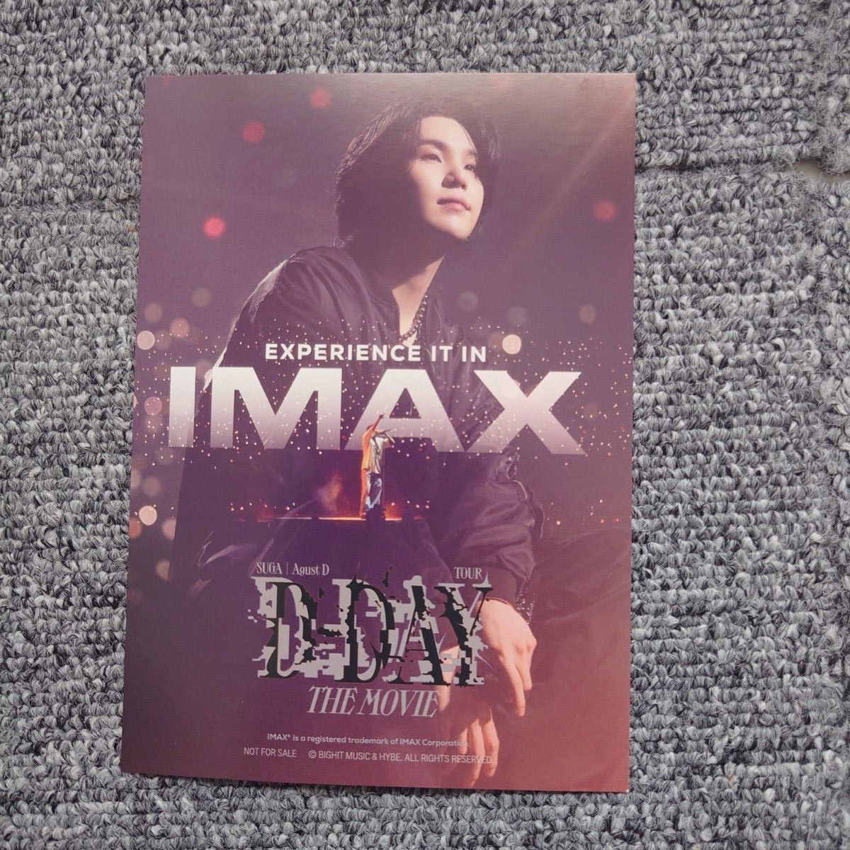BTSシュガ D-DAY映画IMAX版ポスタービジュアルカード ポストカード