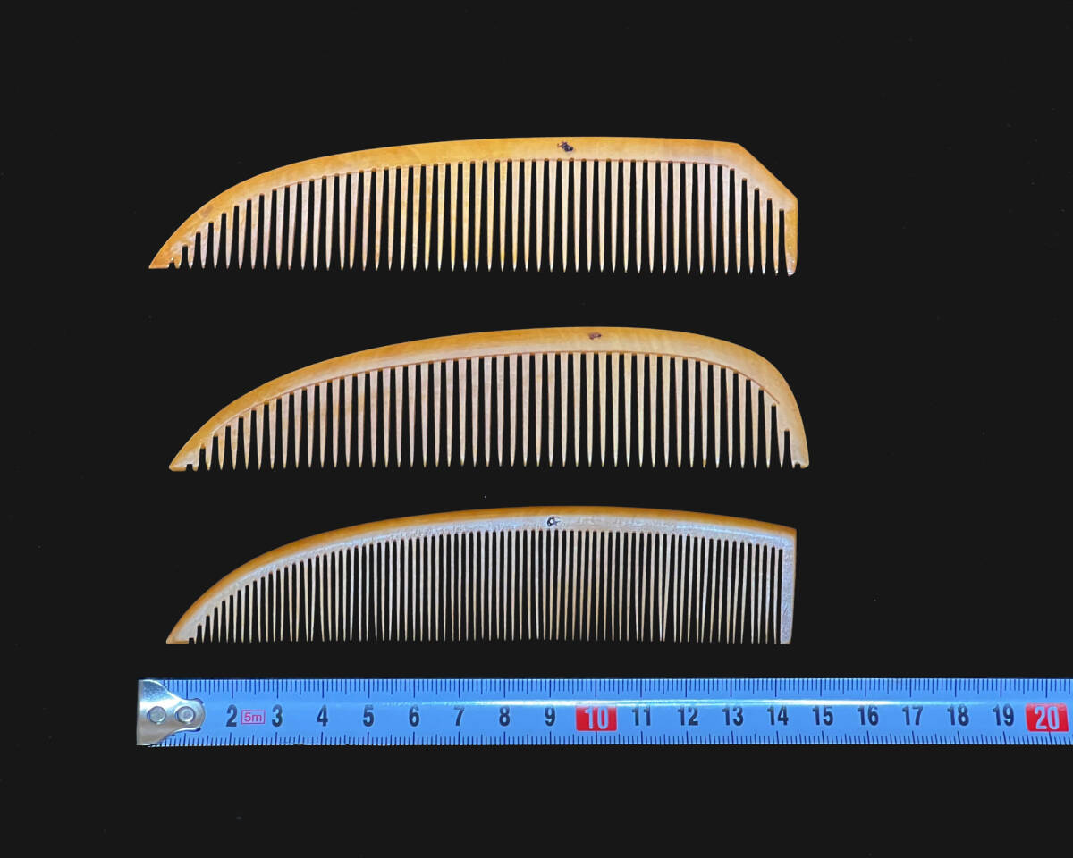 国産つげ櫛 6寸 4寸 びんかき 柘植櫛 髪結 床山 日本髪_画像3