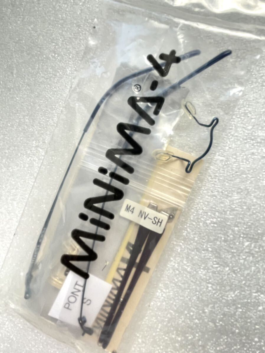 超特価!!新品!MiNiMa4ミニマ超薄型ガルウィング式折畳みテンプル軽量βチタンフレームのみ!フランス製!枠なし型/ネイビーシャイニ〜!.