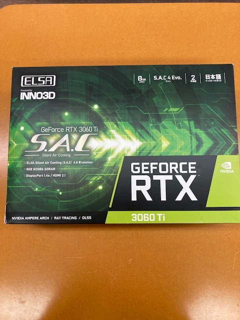 ELSA GD3060T-8GERSH (GeFORCE RTX 3060 TI S.A.C. LHR) 8G グラフィックボード　中古美品_画像9