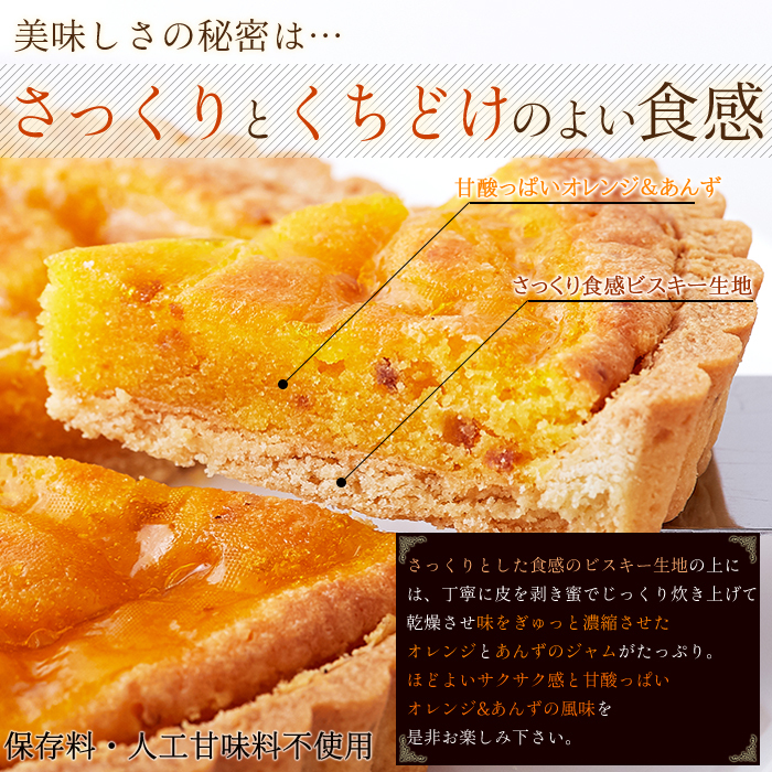 オレンジとあんずのタルトケーキの画像4