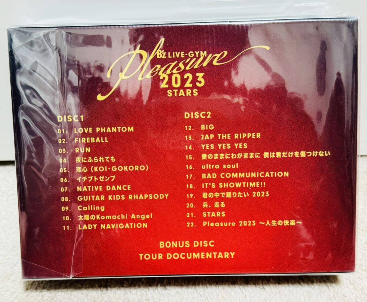 新品同様！B'z LIVE-GYM Pleasure 2023-STARS- DVD3枚組（本編2枚＋特典DISC1枚）初回出荷生産アクリルスタンド付 Liveマスキングテープ付の画像3