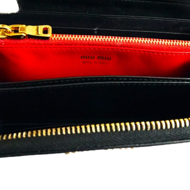 美品 $ 激レア miumiu ミュウミュウ リボン付き 本革 レザー製 美品 $ 激レア miumiu ミュウミュウ リボン付き 本革 レザー製