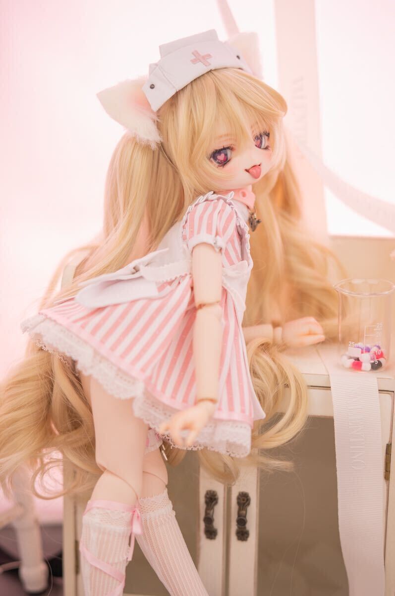 DDH-01SW カスタムヘッド ウィッグ1種 デカールアイ5種 衣装※難あり※の画像3