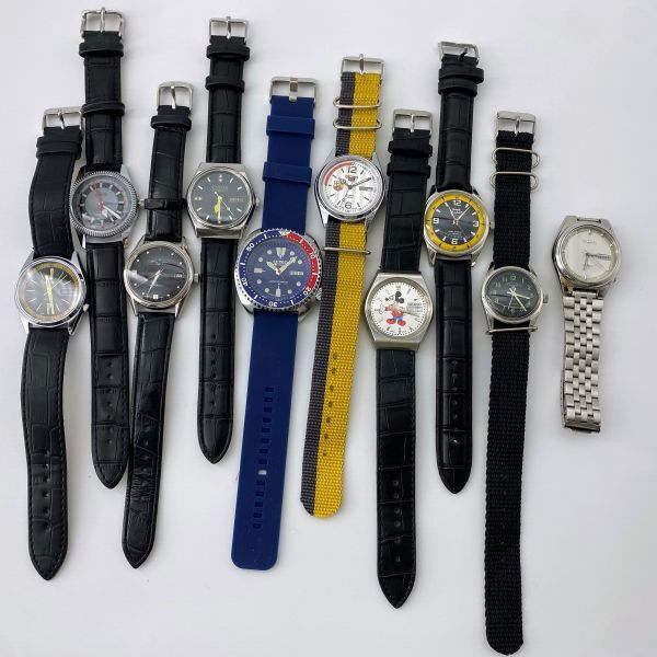 【ジャンク品おまとめ売り1】現状品 21本セット 部品取り メンズ腕時計 SEIKO5 セイコー5 HMT ORIS オリス CITIZEN シチズン