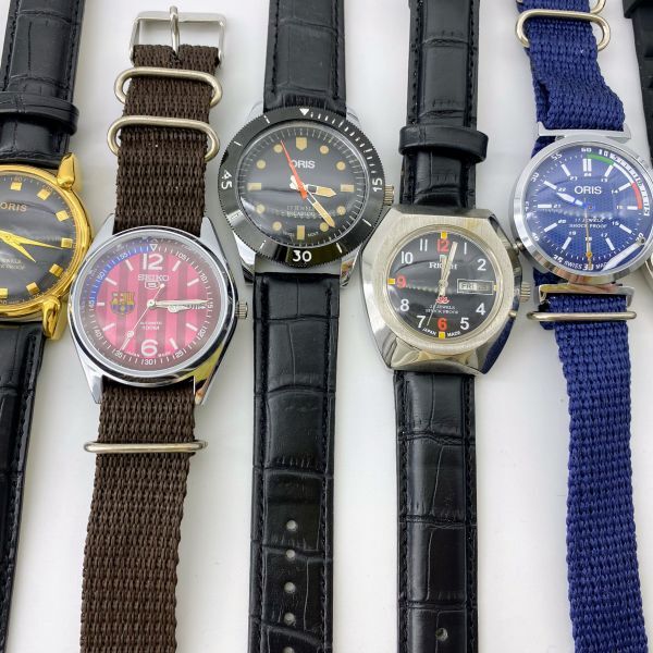 【ジャンク品おまとめ売り3】現状品 20本セット メンズ腕時計 SEIKO5 セイコー5 ファーブルルーバ HMT ORIS オリス CITIZEN シチズンの画像7