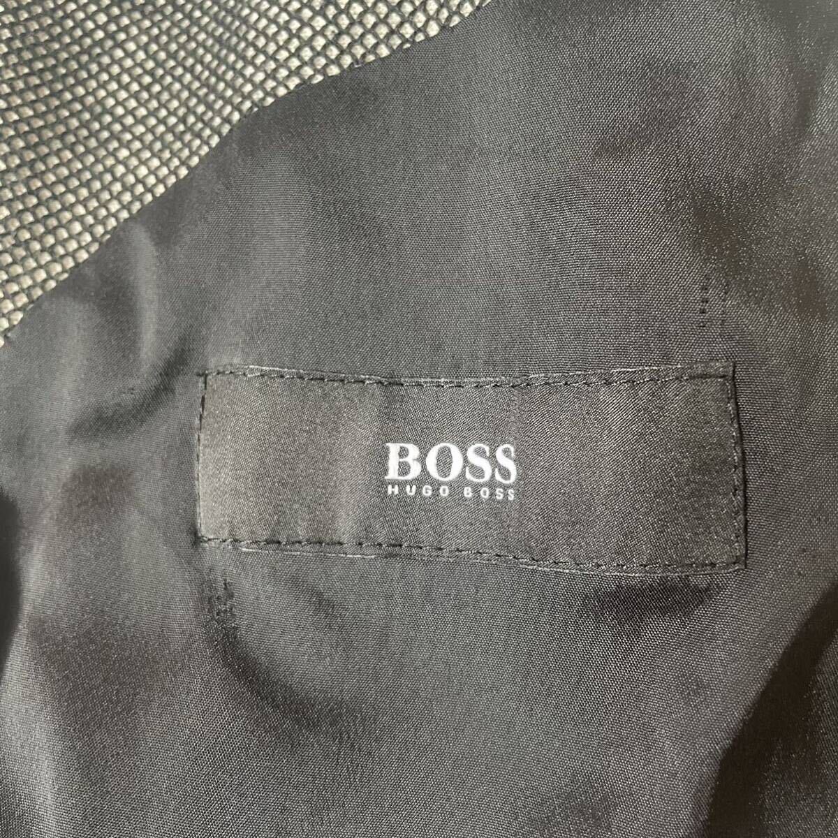 HUGO BOSS テーラードジャケット 2B グレー ブレザー 背抜き ストレッチ◎通気性◎ ジャケット ヒューゴボス 44 M相当 ポリエステル 春/夏_画像5