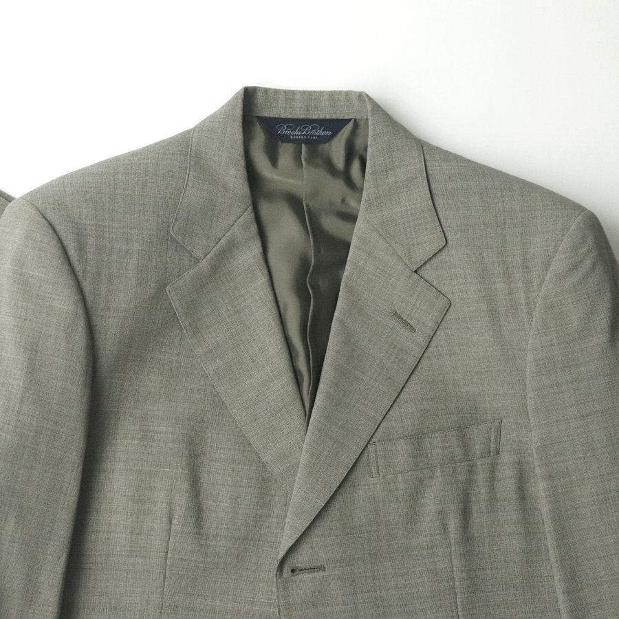 美品 BROOKS BROTHERS ブルックスブラザーズ WOOL PLUS LYCRA BROOKS COOL 春夏 3つボタン シングルスーツ 37R【相場価格￥97,900-】_画像2