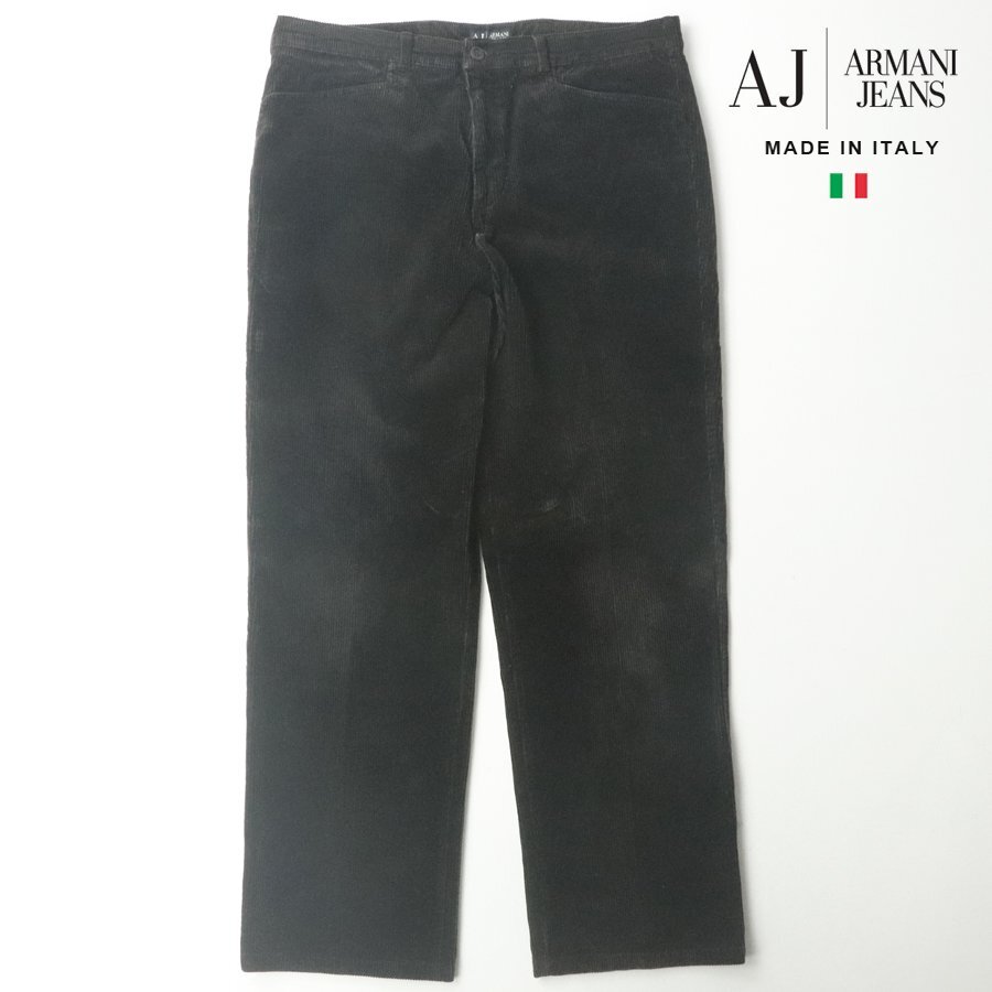  прекрасный товар Италия производства GIORGIO ARMANIjoru geo Armani ARMANI JEANS влажный вельвет брюки из твила брюки чай US:36 XXL