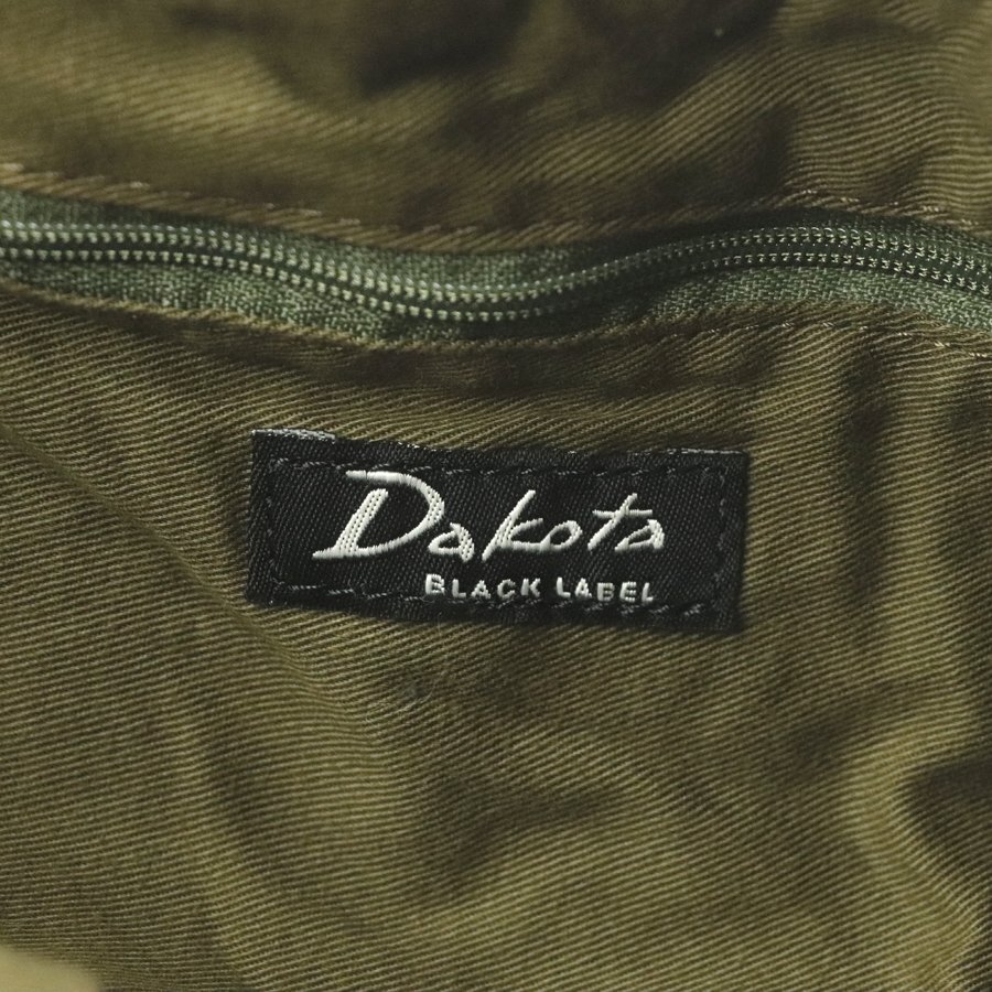 メンズ！美品 Dakota BLACK LABEL ダコタ・ブラックレーベル ヴィンテージ キャンバスダック 牛革レザー 2Way ヘルメットバッグ 黒の画像9