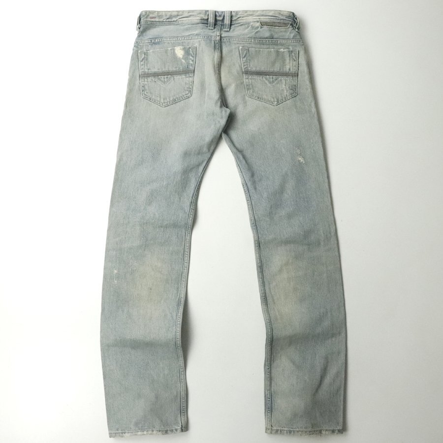 美品 イタリア製 DIESEL ディーゼル 008TK ヴィンテージ加工 SAFADO REGULAR SLIM STRAIGHT デニムパンツ W31 JP:M【相場価格￥48,000-】_画像3