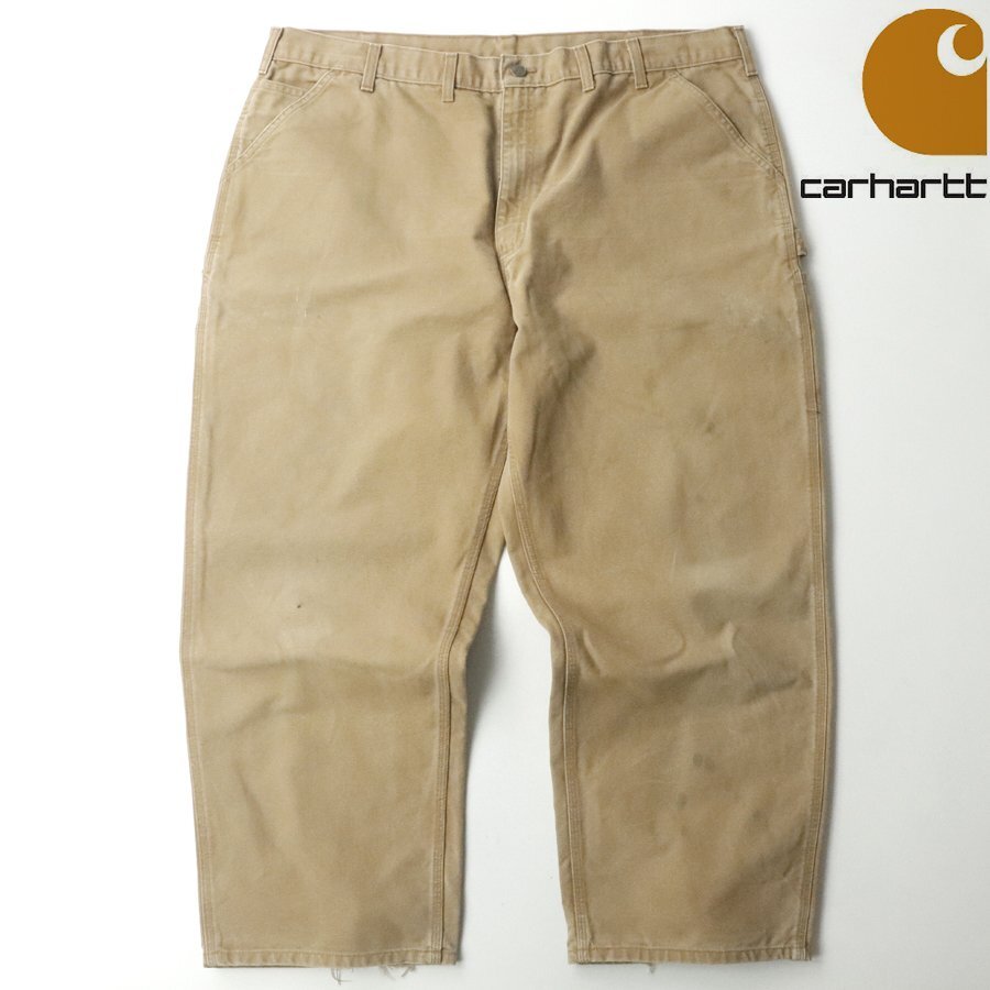 ビッグサイズ！90年代 ヴィンテージ CARHARTT カーハート コットンダック ペインターパンツ キャメル 茶 W44 x L30 アメカジ ストリート_画像1