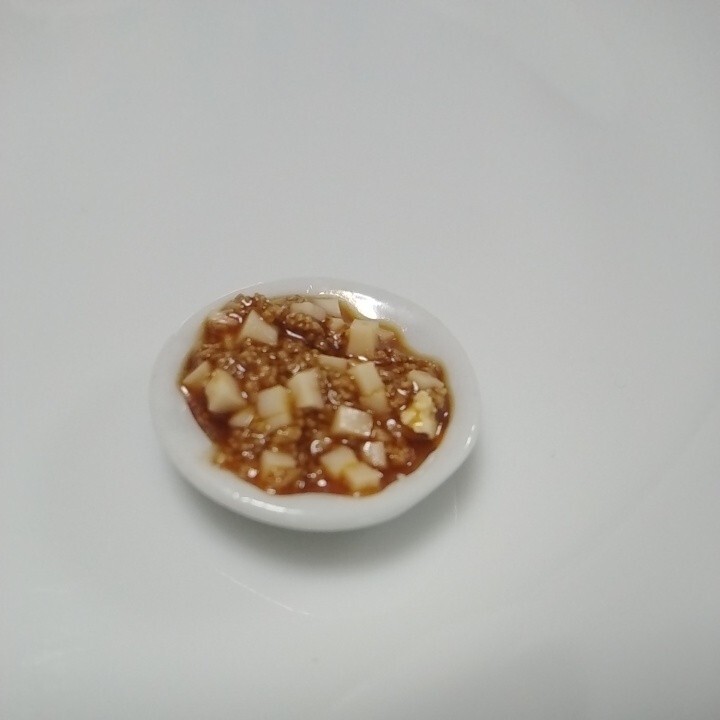 ミニチュアフード 麻婆豆腐 (直径2.5cm) の画像2