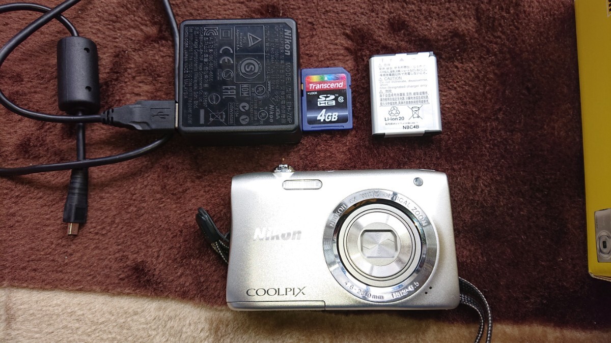 Nikon デジタルカメラ COOLPIX S2900 5倍ズーム 2005万画素 シルバー S2900SL_画像1