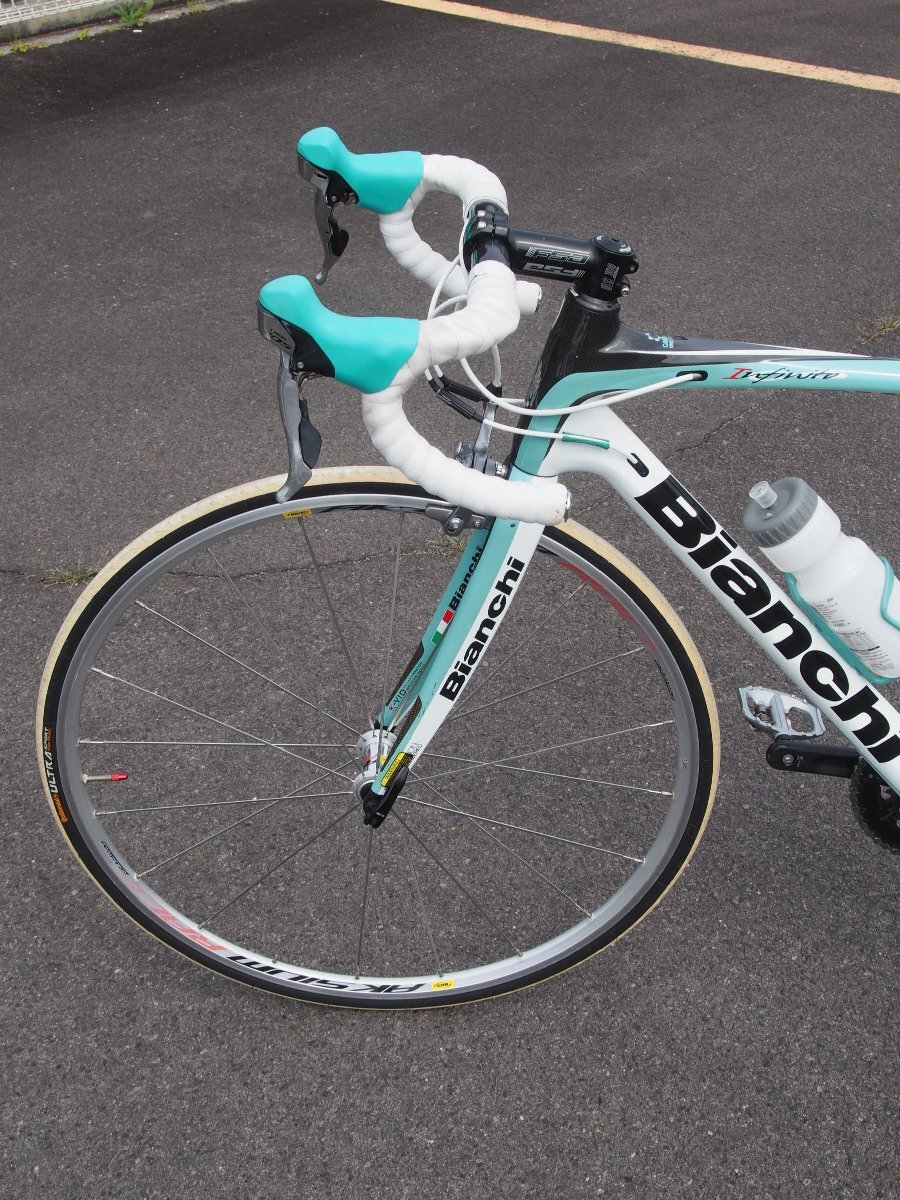 1,000円~ Bianchi/ビアンキ フルカーボン ロードバイク サイズ53 約8700g 2x10s 105 5700シリーズ FSA GOSSAMER CK-6020 Mavic AKSIUM RACE_画像6