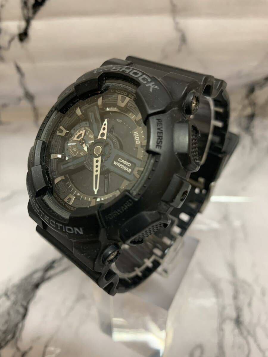 【1円スタート】【電池交換済】G-SHOCK CASIO カシオ 腕時計 アナデジ ブラック クォーツ GA-110_画像1