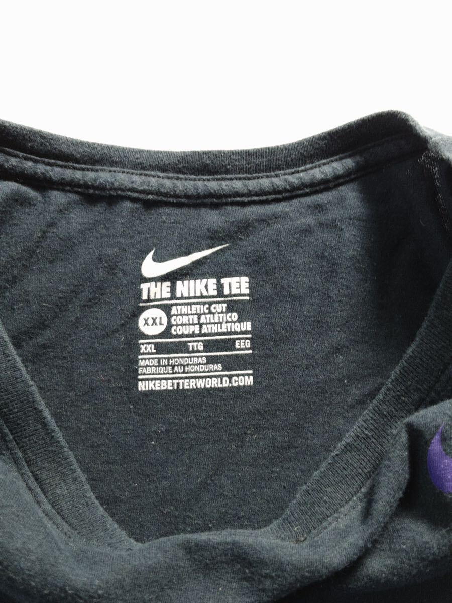 【NCAA】nike university of washington t shirts ナイキ ワシントン 大学 huskies ハスキーズ カレッジ Tシャツ 黒 紫_画像4