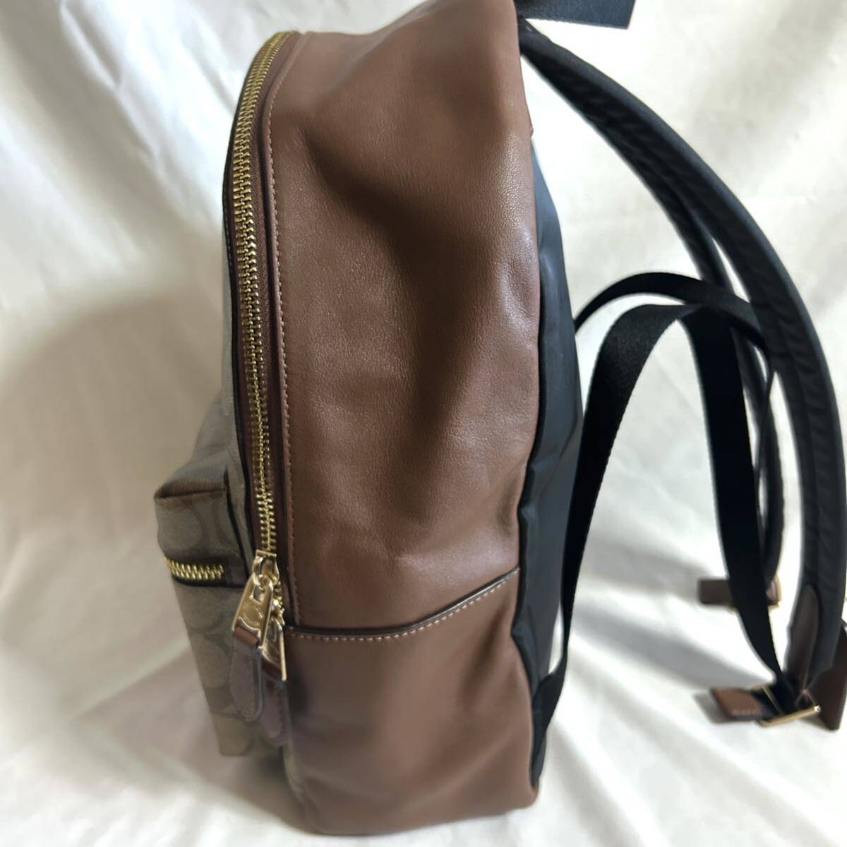 [ superior article ]COACH Coach backpack F32200 rucksack signature Brown simple lady's bag popular 