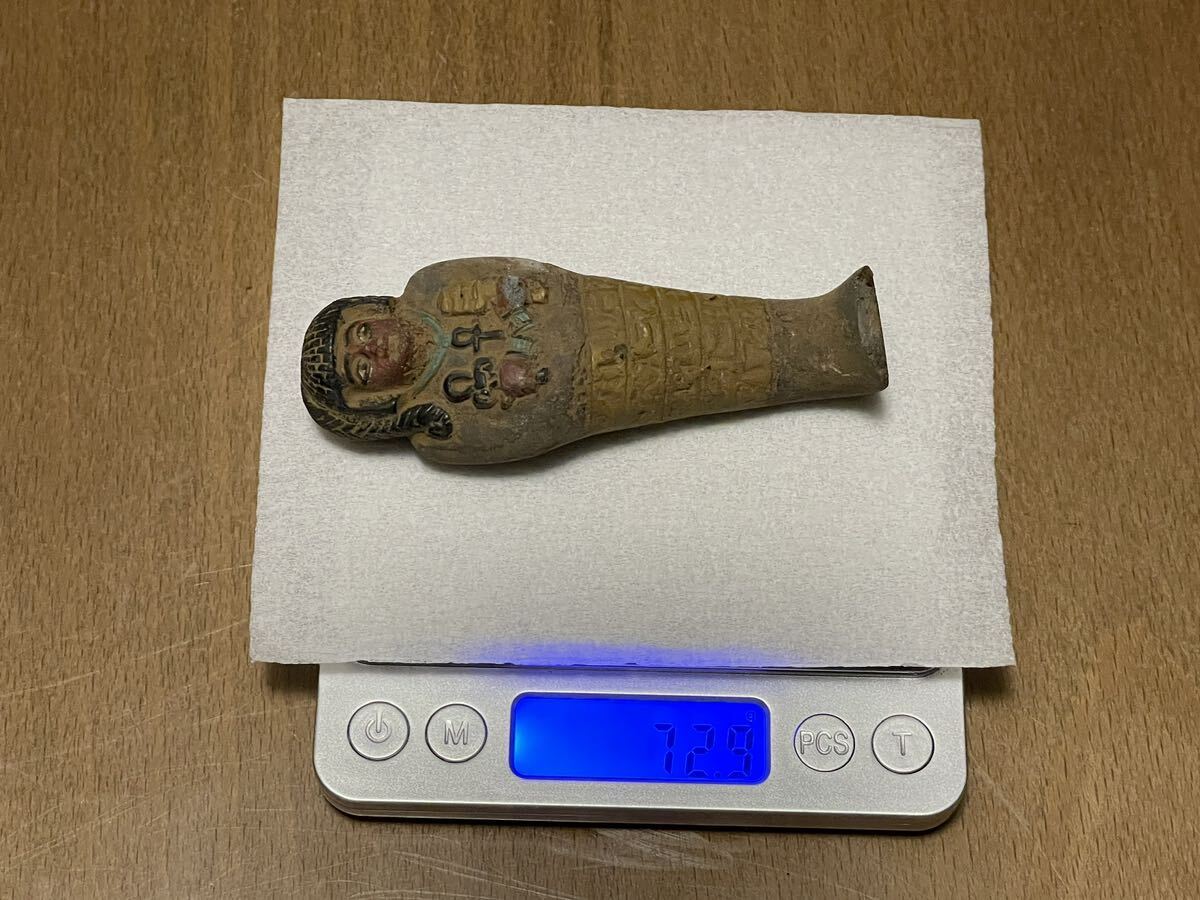 【伝統的な色 神回保証】古代エジプト ウシャブティ像 アミュレット シルクロード 発掘品 スカラベ エジプト展 ローマンガラス ガンダーラの画像7