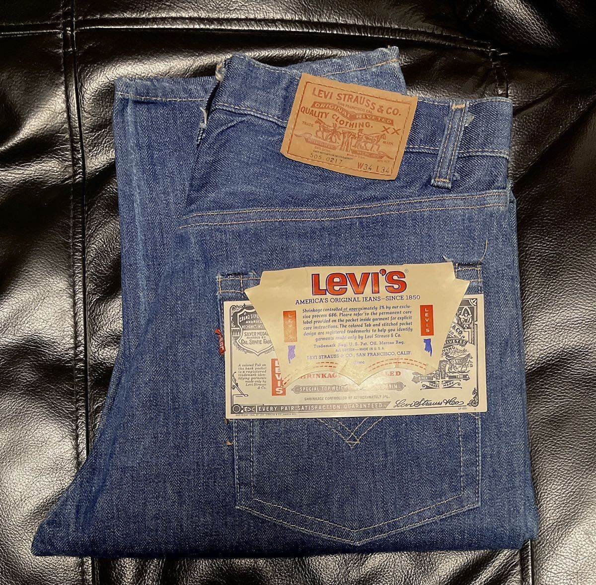 デッドストック 505 79年製 66後期 リーバイス levis フラッシャー ギャランティチケット 検： 501XX 551ZXX 66前期 bige ビッグE米国製 の画像1