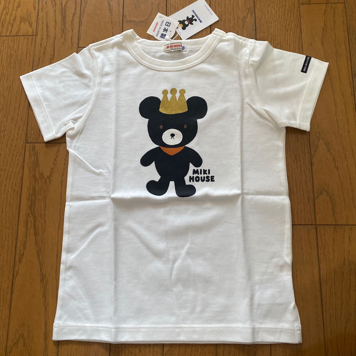 SALE 新品　ミキハウス　日本製　半袖Ｔシャツ　120 白　Tシャツ キッズ ホワイト カットソー_画像1